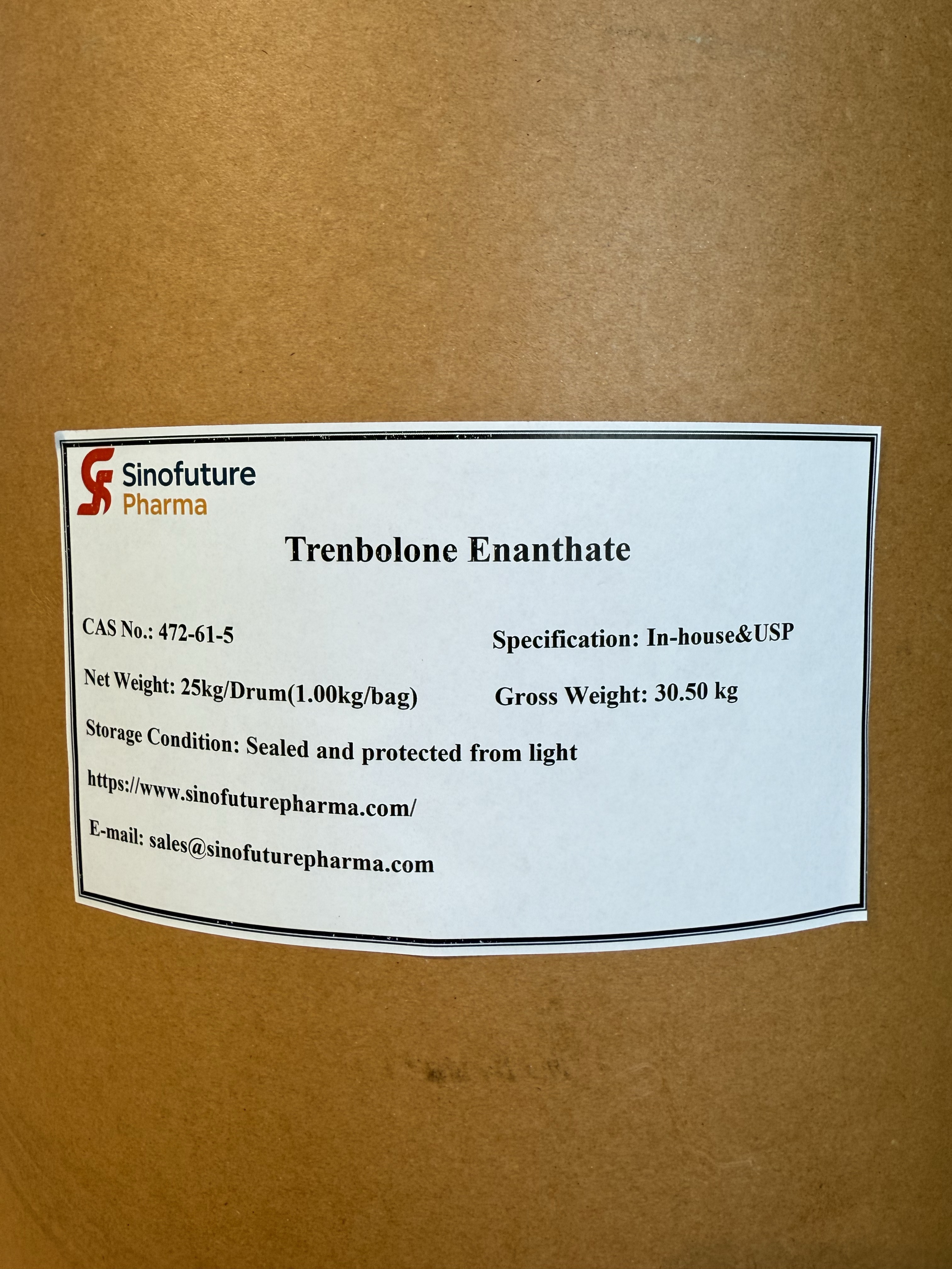 Trenbolone Enanthate CAS No. 10161-35-8 Üretici | SINOFUTURE PHARMA'nın Tercih Edilen Tedarikçisi
